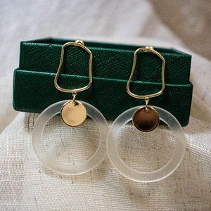 Gold plated Acrylic Drop Earring